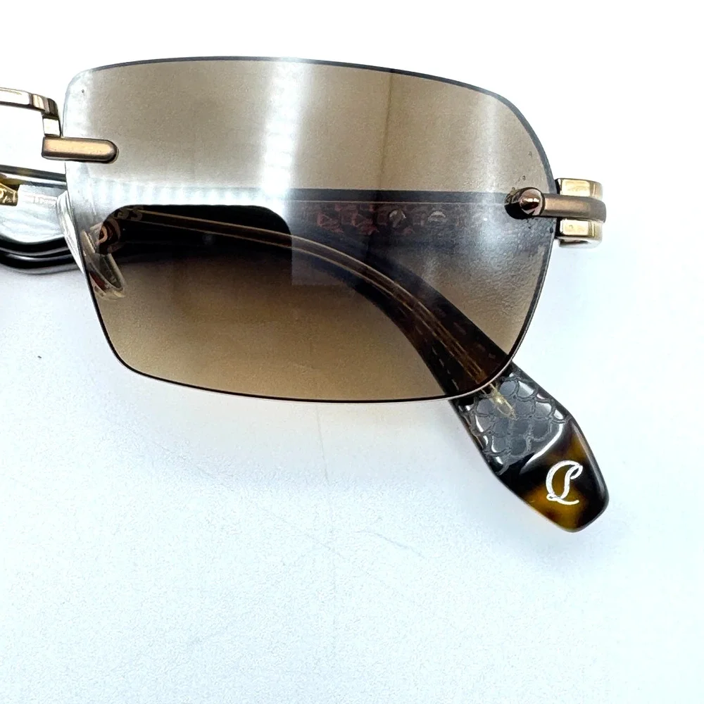 Christian Louboutin Sunglasses Greggo LB0041 36F Bronze Rimless Frame 56-16-145